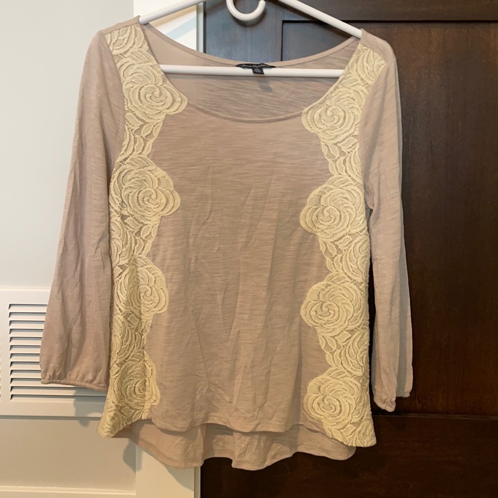 AEO Cream Blouse with Stiching